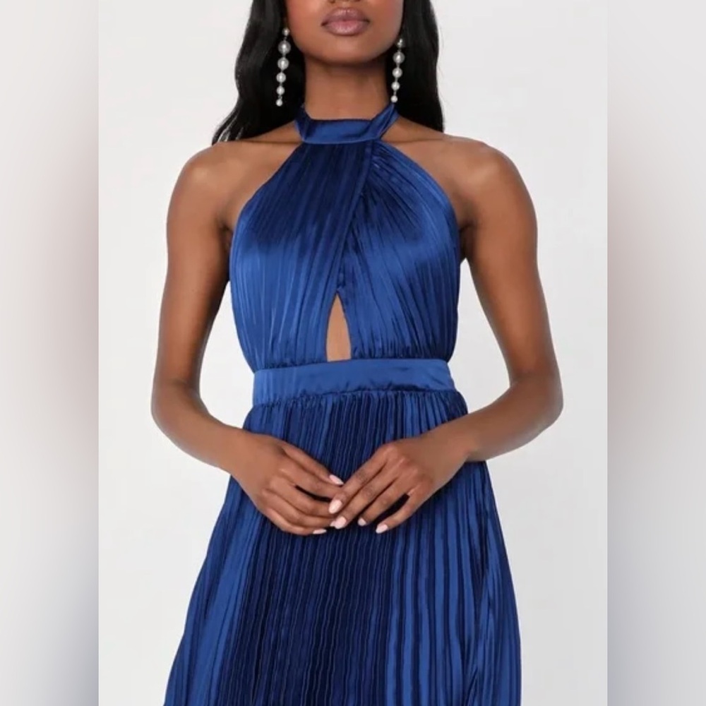 Lulu's Royal Blue Backless Dress